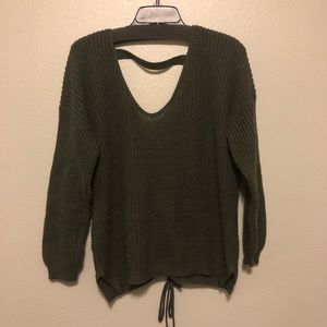 Green slouchy sweater